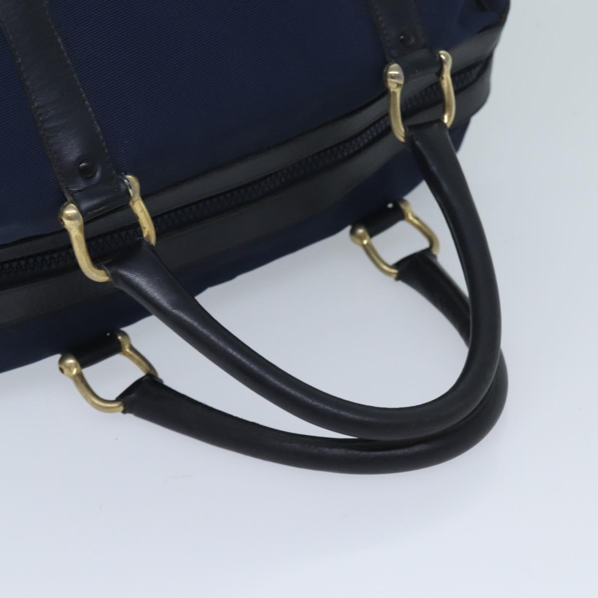 CELINE Boston Bag Canvas Navy Auth bs13182