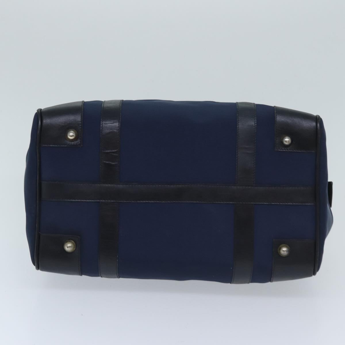 CELINE Boston Bag Canvas Navy Auth bs13182