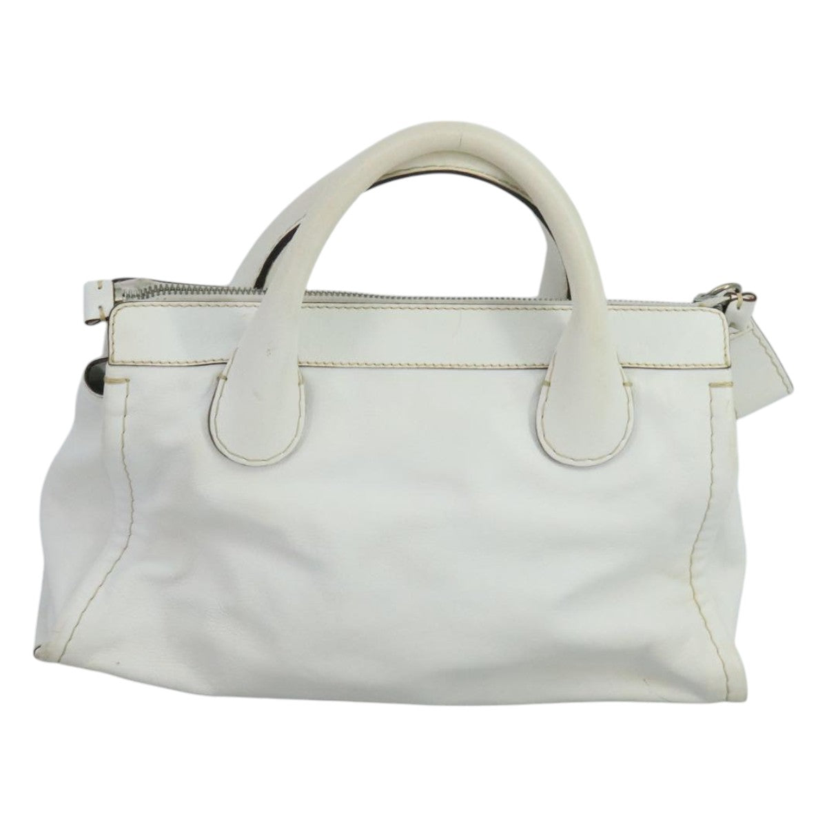 Chloe Hand Bag Leather White bs21671