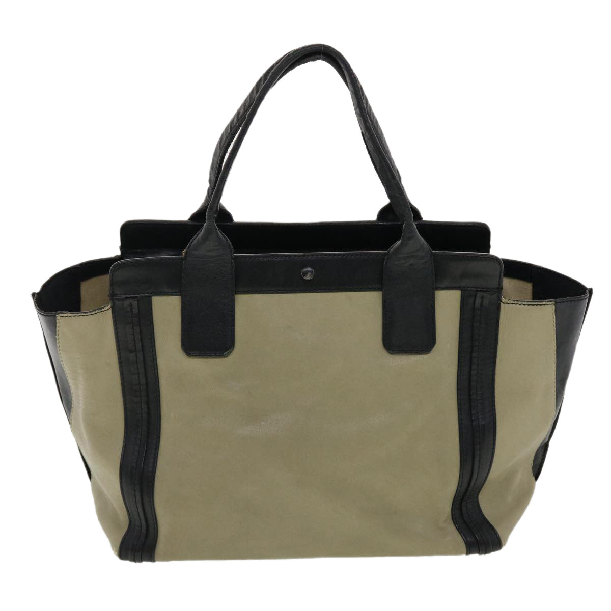 Chloe Hand Bag Leather 2Set Beige Bronze black bs4905