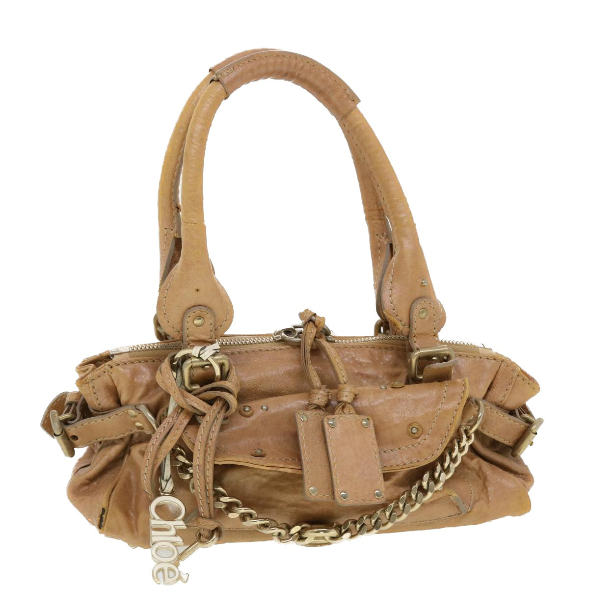 Chloe Paddington Hand Bag Leather Brown bs5678