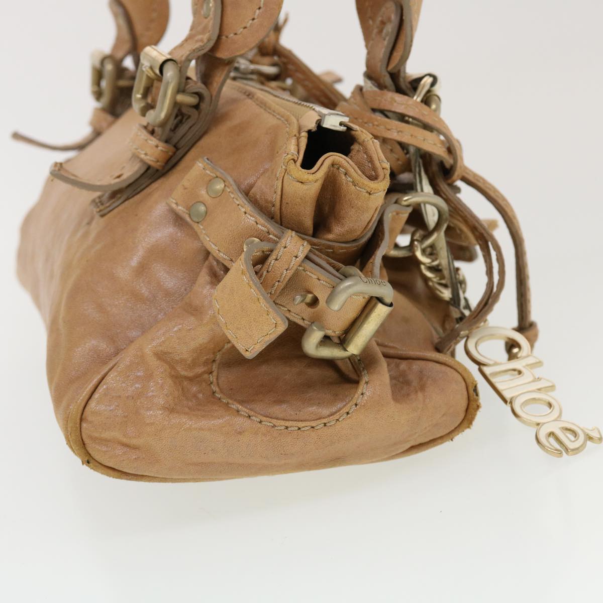 Chloe Paddington Hand Bag Leather Brown bs5678