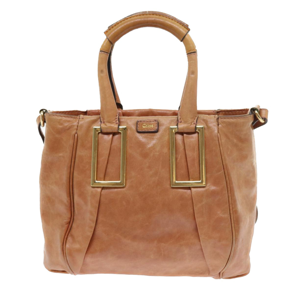 Chloe Etel Hand Bag Leather 2way Brown bs8592