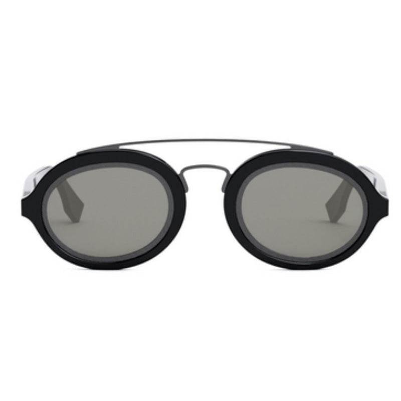 Fendi Oval Full Rim, with a Ivory/Gold frame and Brown lens.
