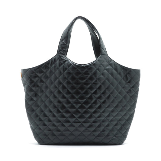 Saint Laurent  Icarus Leather Tote Bag Black 698651