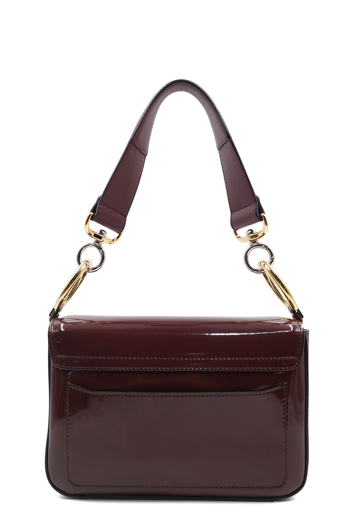 Small Chloe C Double Carry Bag Spazzolato Maroon
