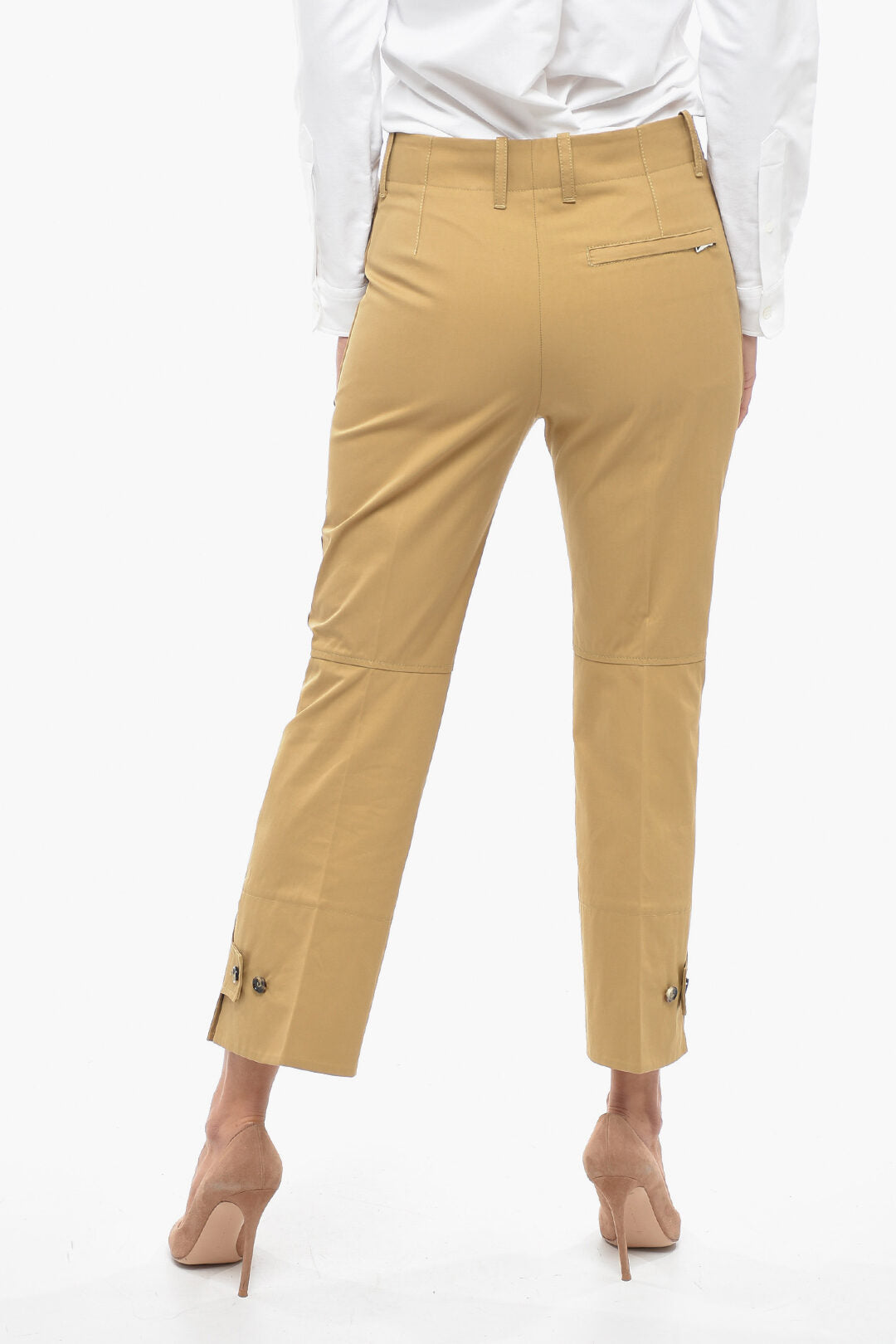 Bottega Veneta Cotton Front-pleated Tapered Fit Pants