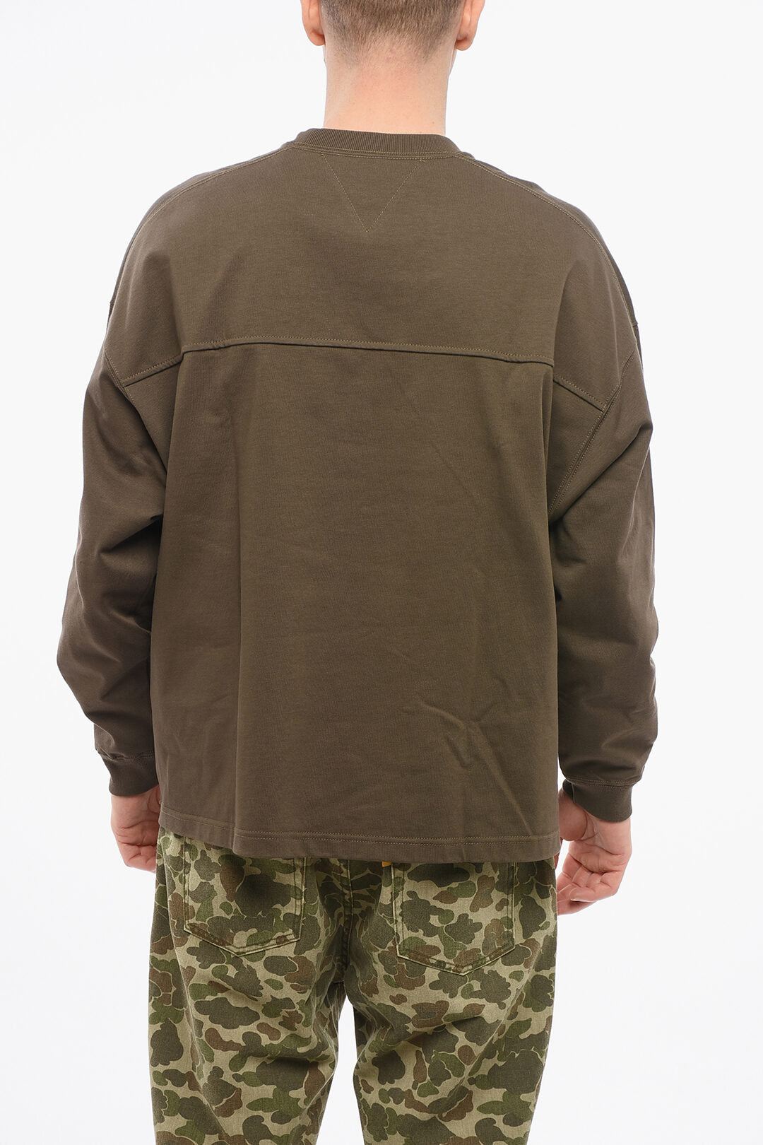 Bottega Veneta Crew Neck Cotton T-Shirt with Cuffs