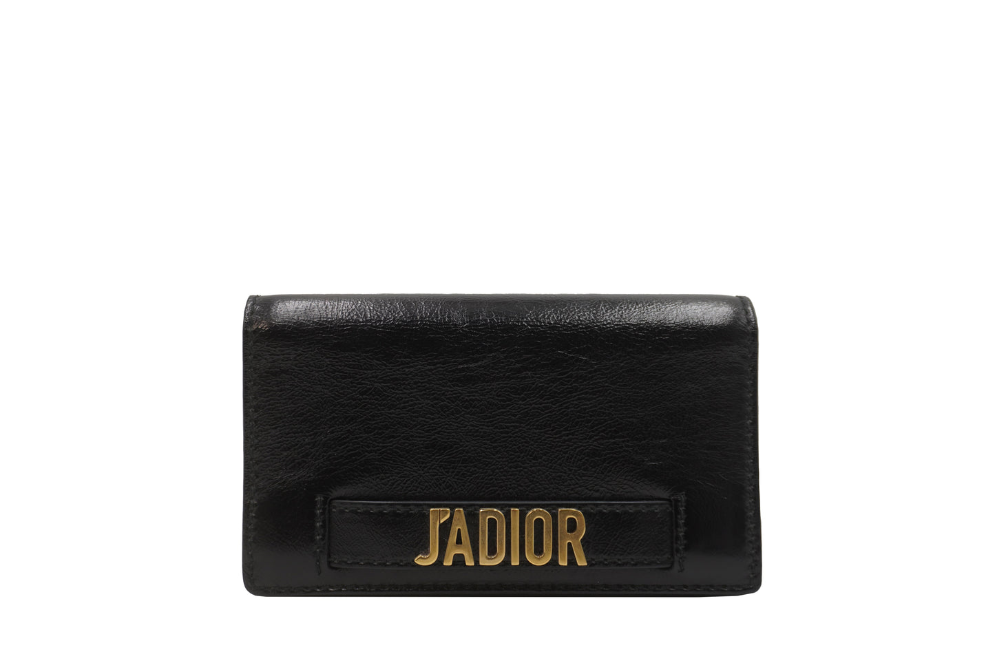 Jadior Clutch on Chain Leather Black
