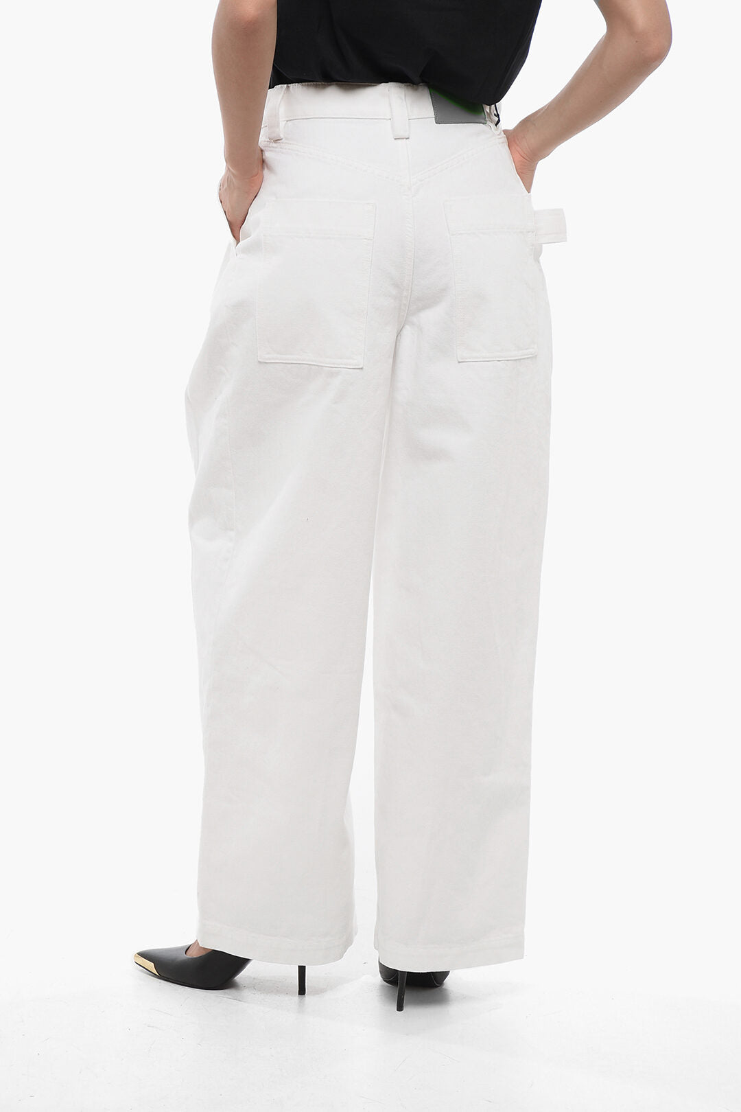 Bottega Veneta Double-pleated Mom Fit Denims 27cm