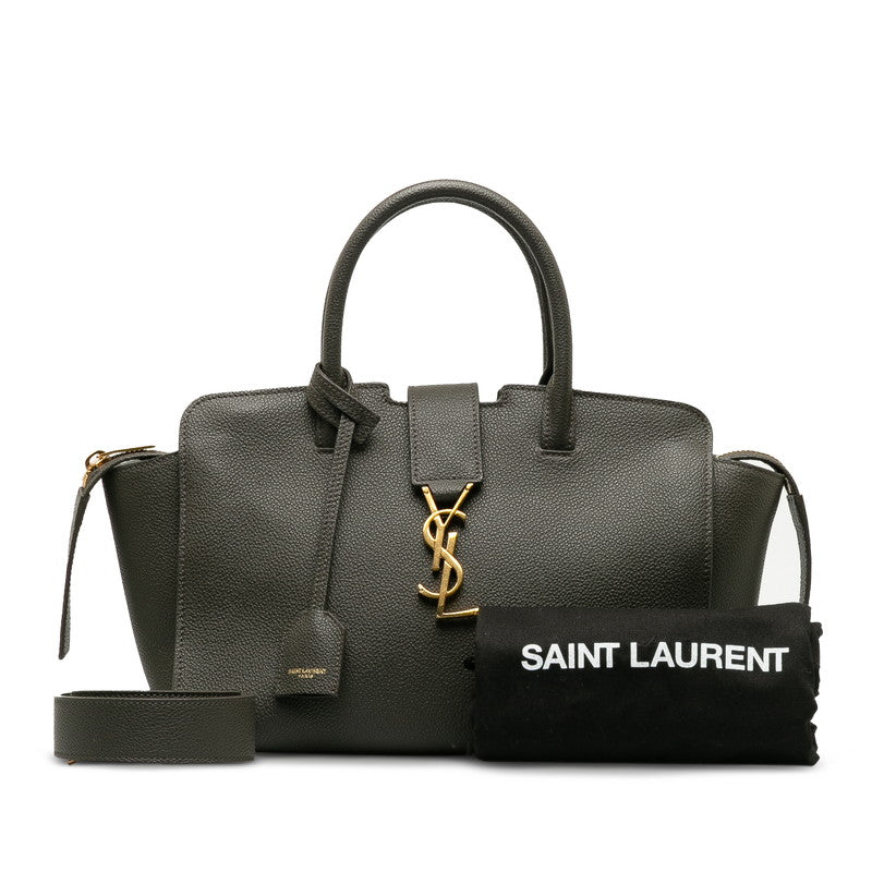 Saint Laurent Downtown Cabas in Calf Leather Grey