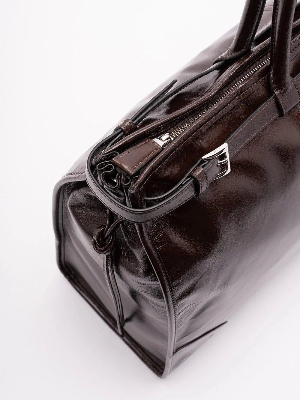 Prada Men Leather Tote Bag