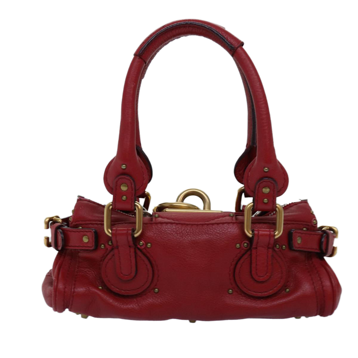 Chloe Paddington Mini Hand Bag Leather Red ep4030