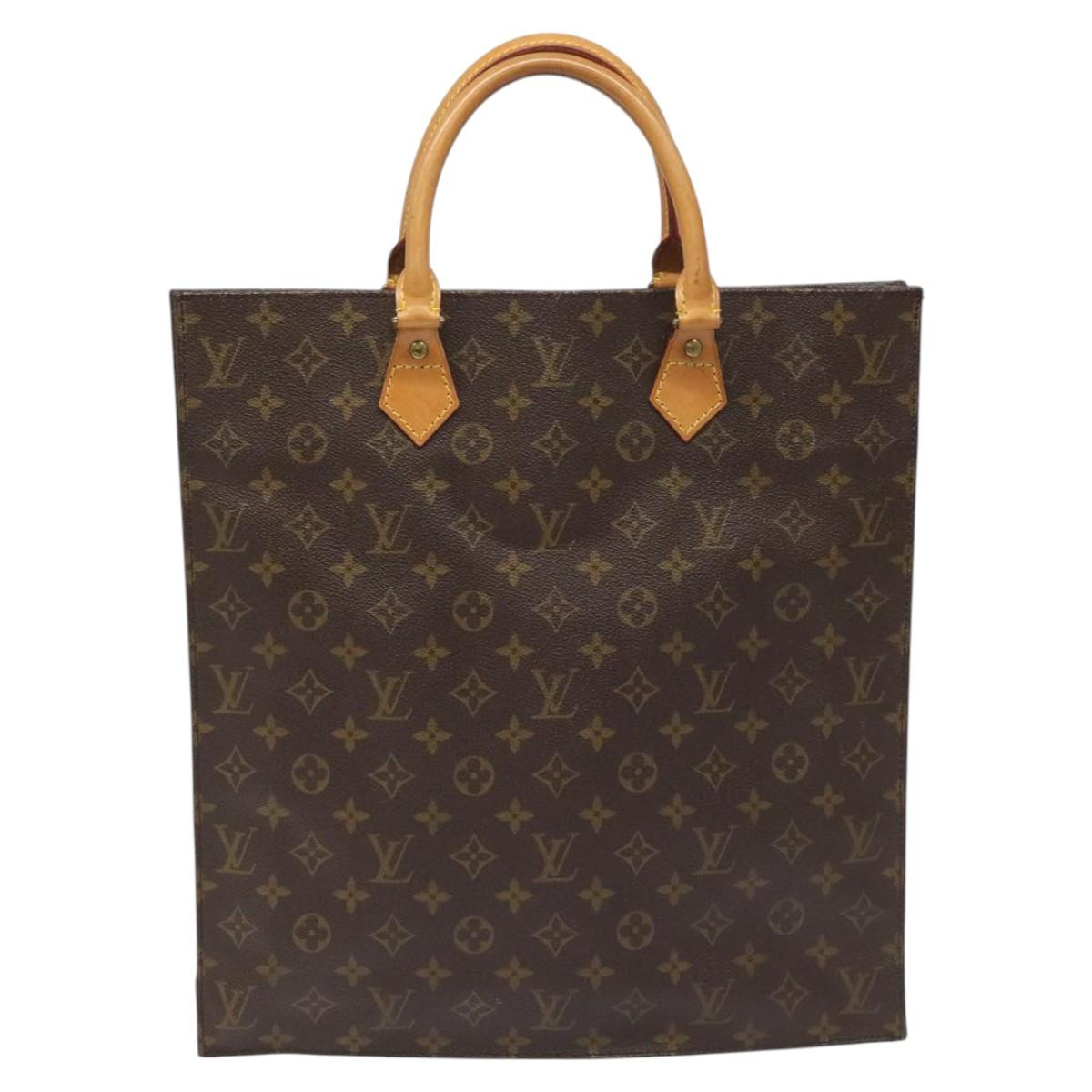 LOUIS VUITTON Monogram Sac Plat Hand Bag M51140 LV ep7390