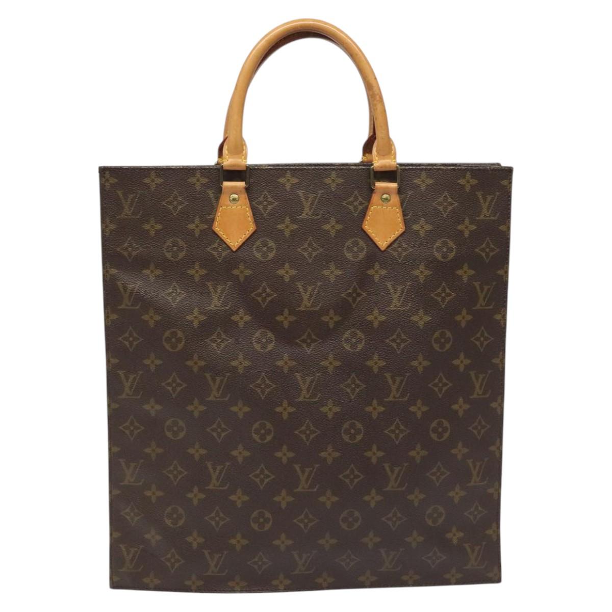 LOUIS VUITTON Monogram Sac Plat Hand Bag M51140 LV ep7390
