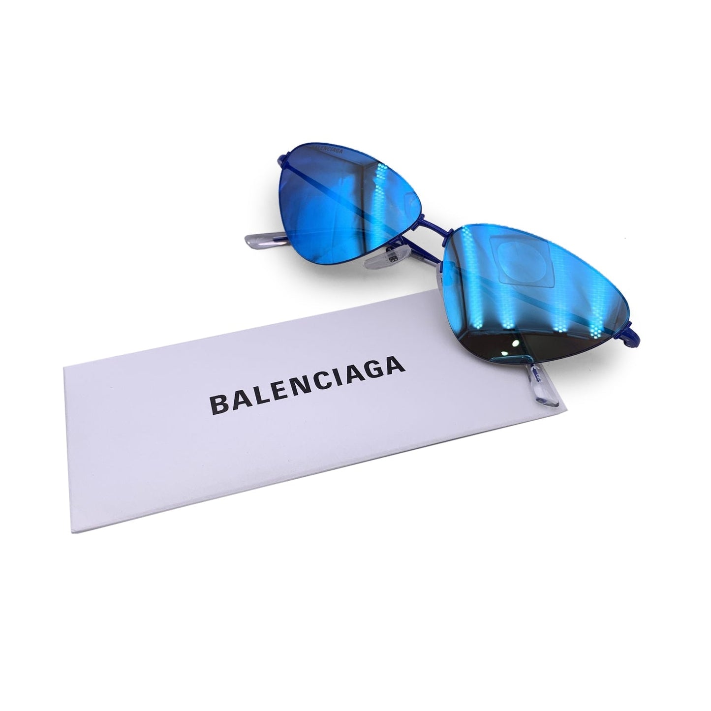 BALENCIAGA Mirrored Cat Eye Sunglasses Bb0105S 61/12 145Mm