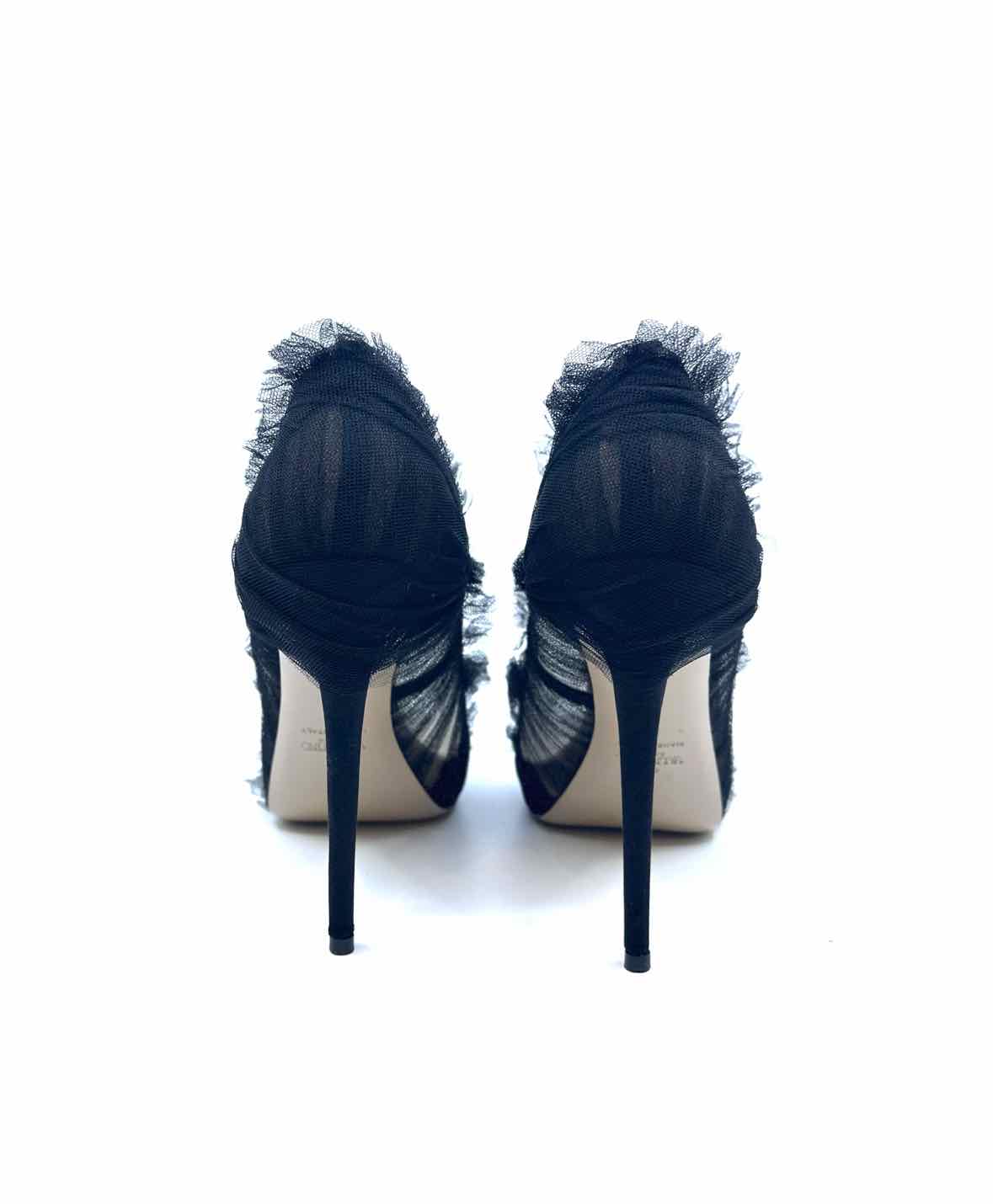 VALENTINO Size 9 Black Mesh Pumps