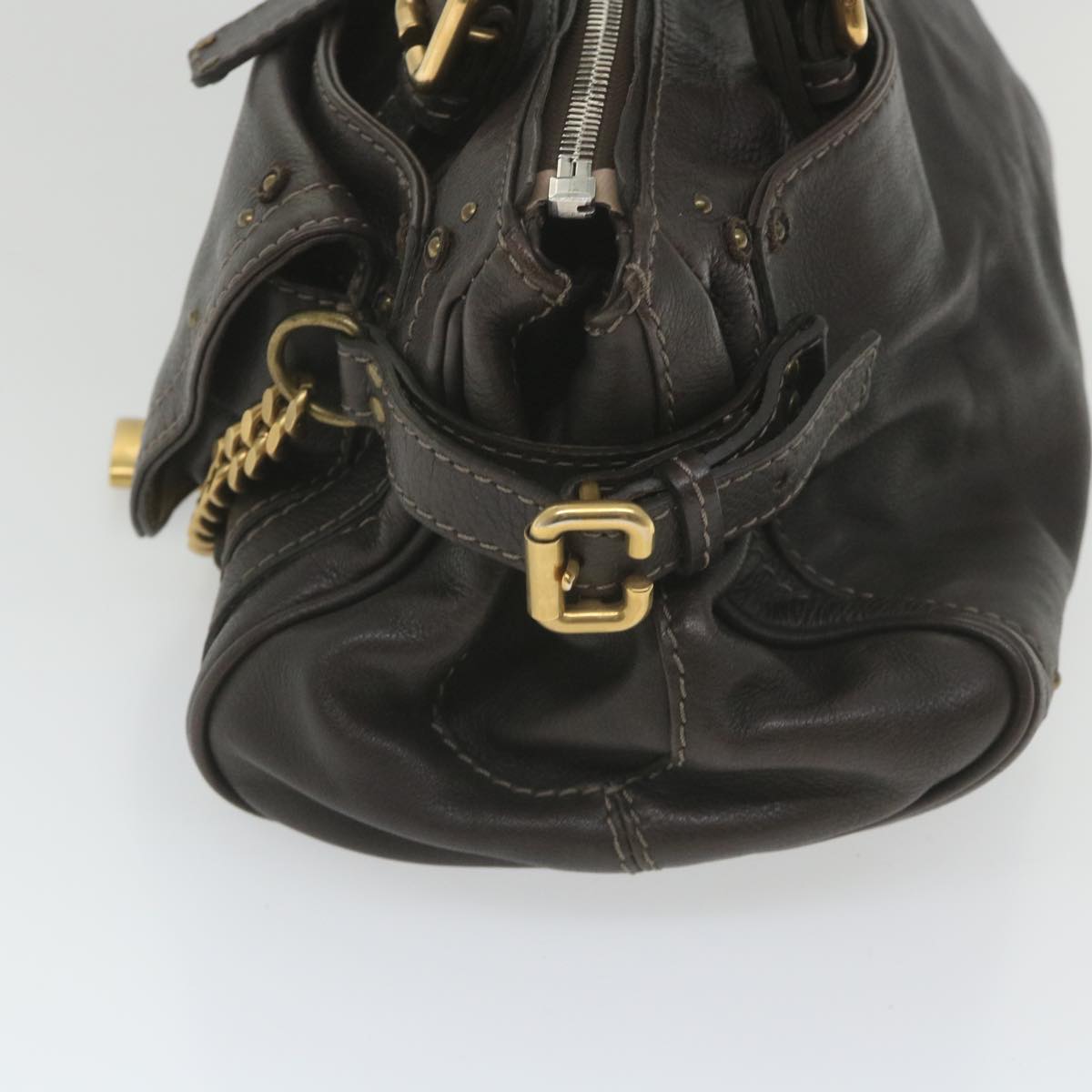 Chloe Paddington Hand Bag Leather Brown fm2802