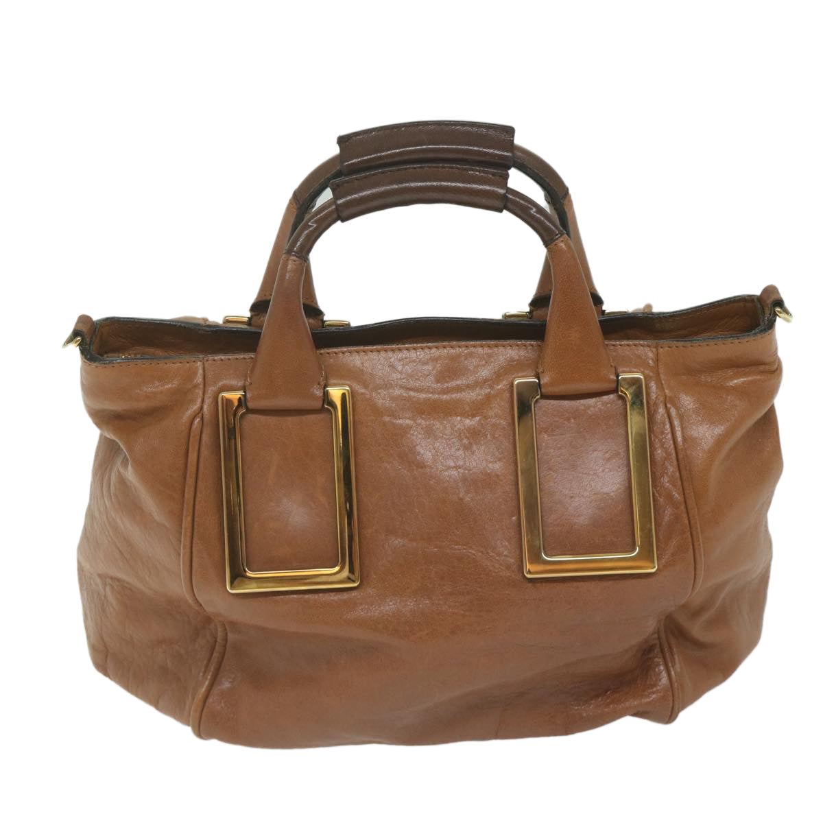 Chloe Etel Hand Bag Leather 2way Brown 01 12 50 65 hk1011