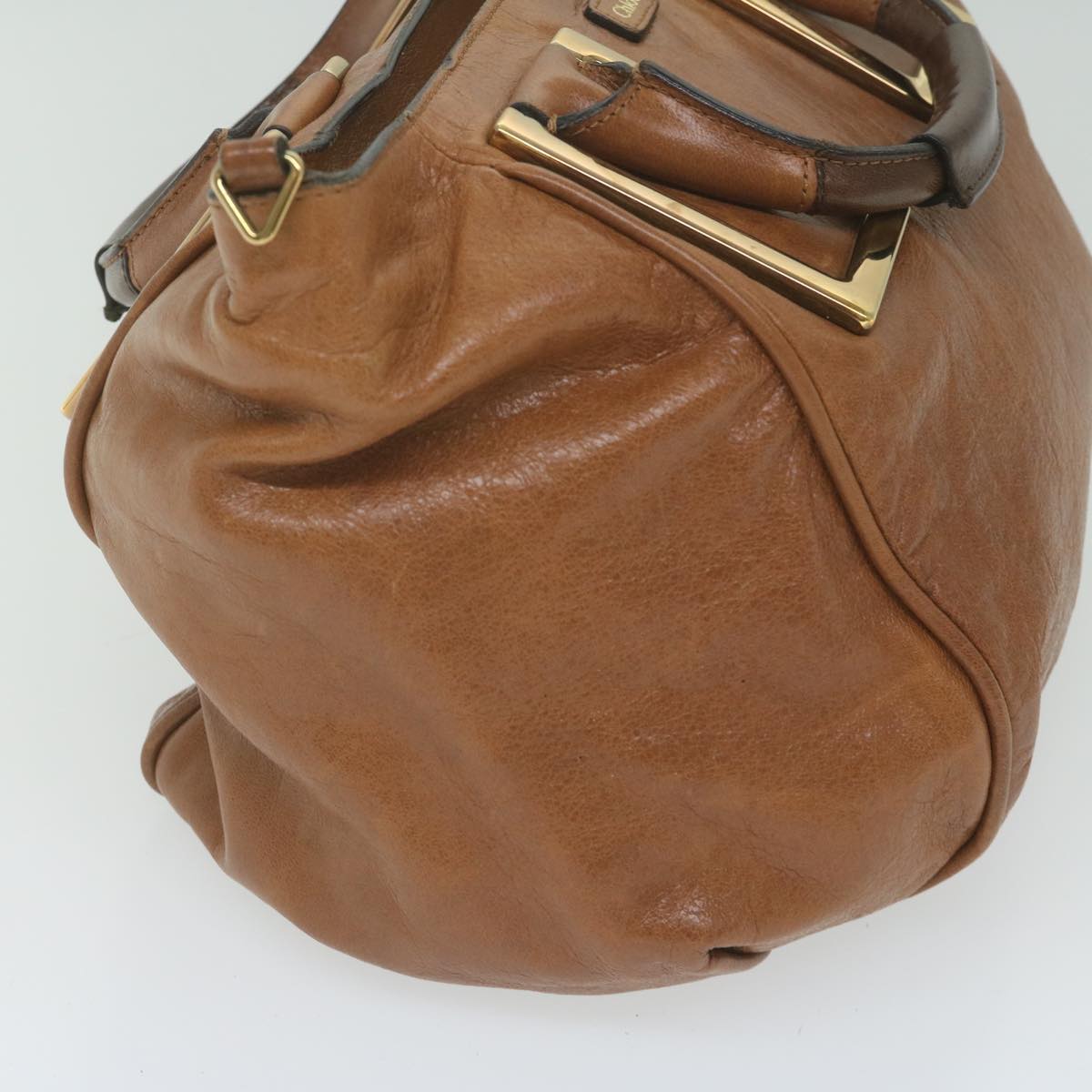 Chloe Etel Hand Bag Leather 2way Brown 01 12 50 65 hk1011