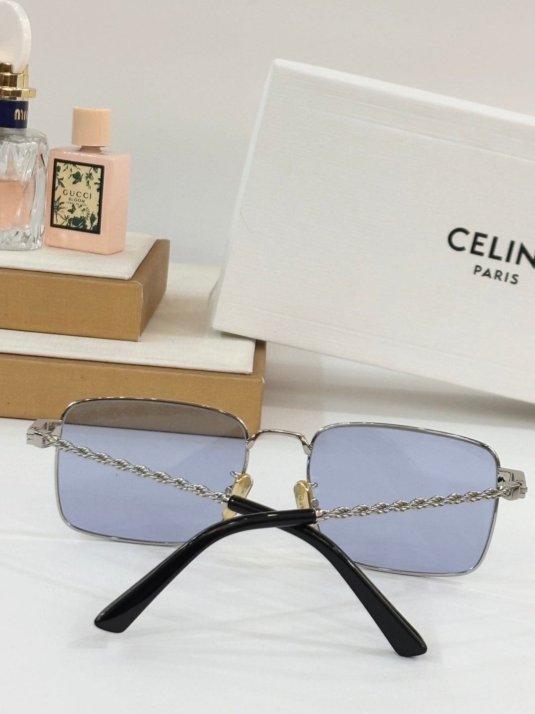 Celine TRIOMPHE SUNGLASSES CL40522 IN METAL CHAIN LINK