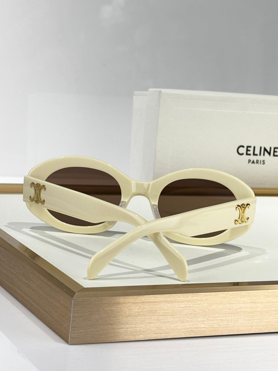 Celine TRIOMPHE SUNGLASSES 40194U IN IVORY ACETATE