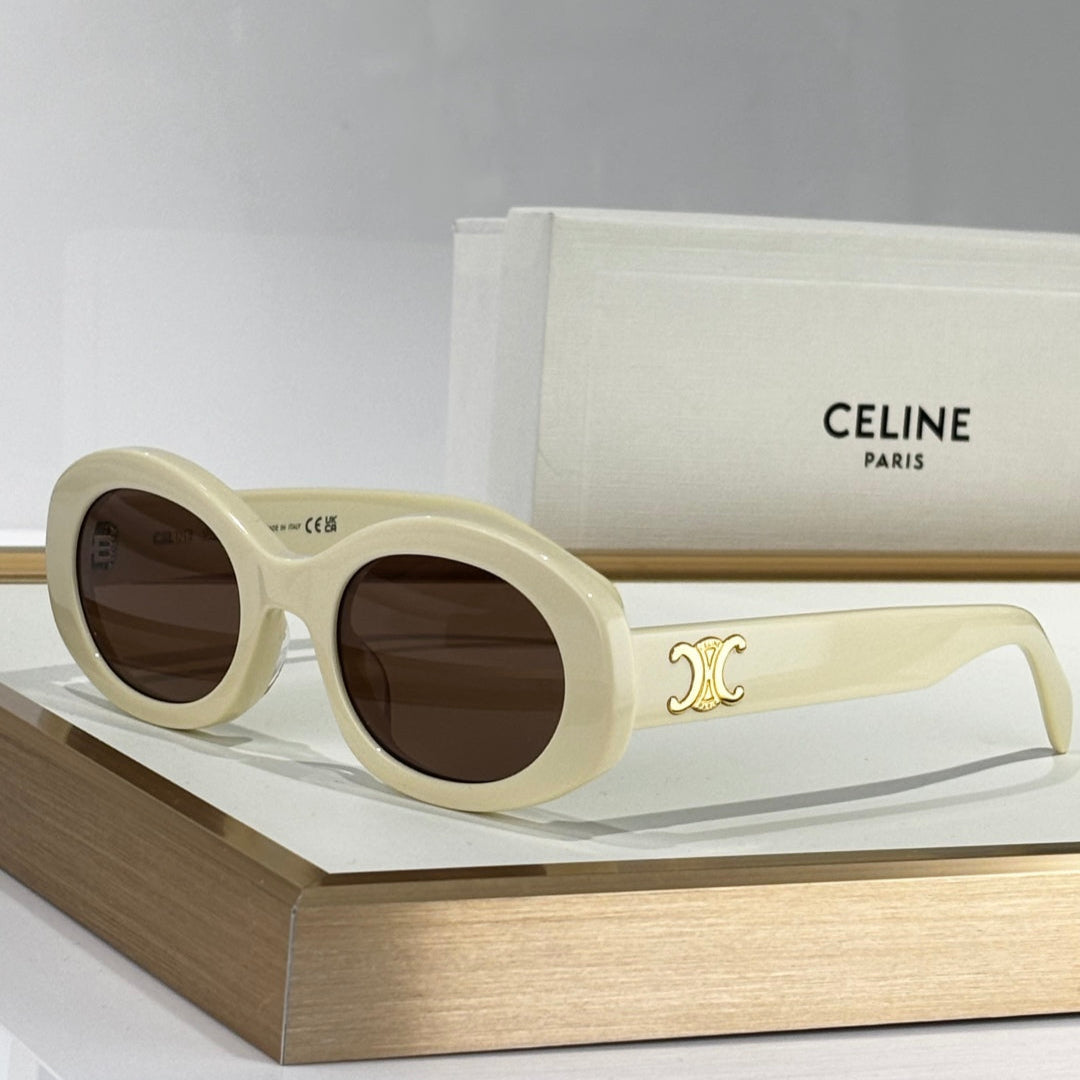 Celine TRIOMPHE SUNGLASSES 40194U IN IVORY ACETATE