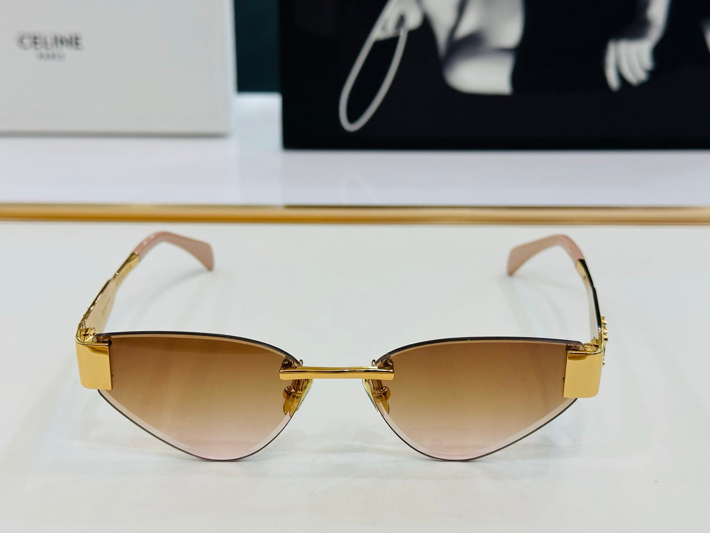 Celine CAT EYE SUNGLASSES CL42122U IN METAL