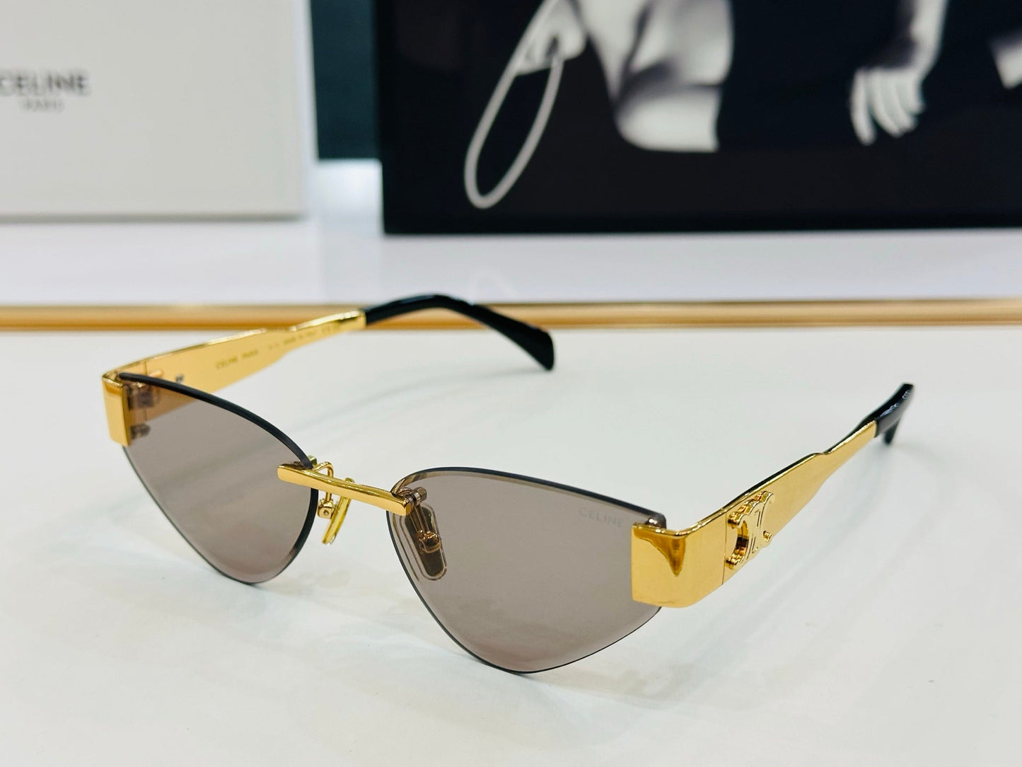 Celine CAT EYE SUNGLASSES CL42122U IN METAL