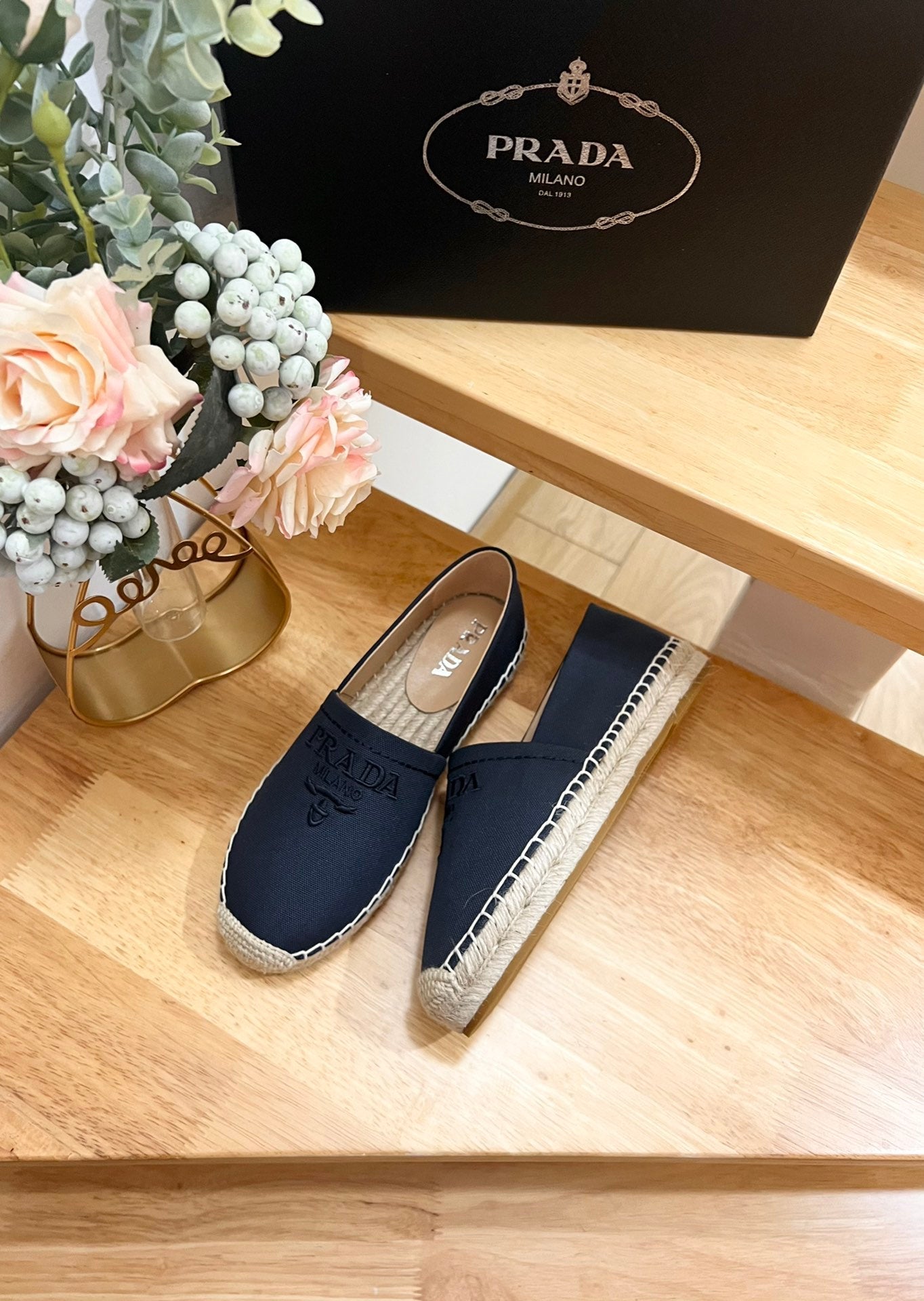 PRADA espadrilles denim canvas