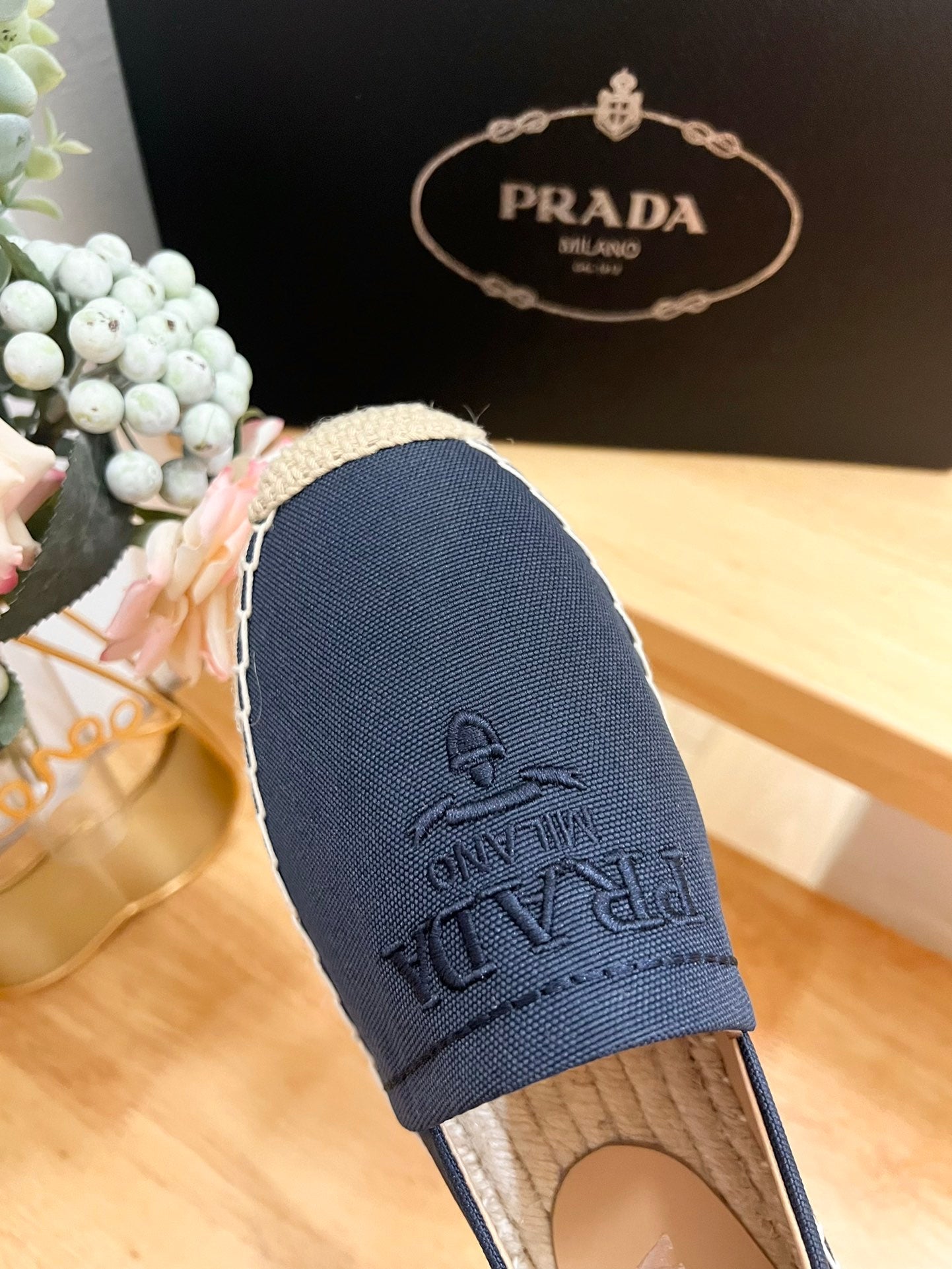 PRADA espadrilles denim canvas