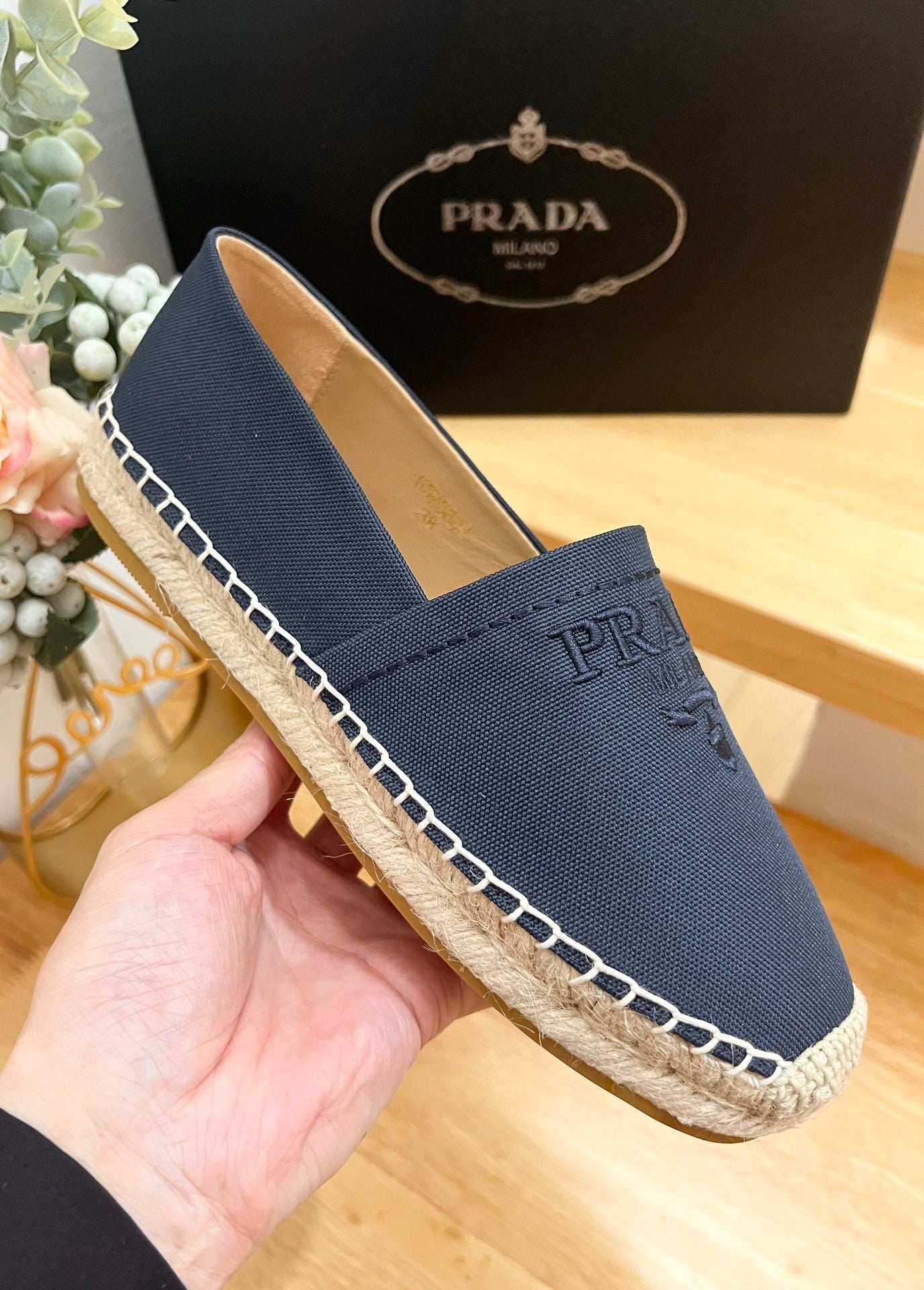 PRADA espadrilles denim canvas