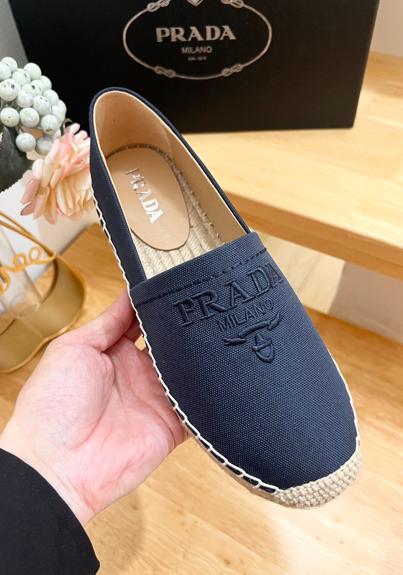 PRADA espadrilles denim canvas