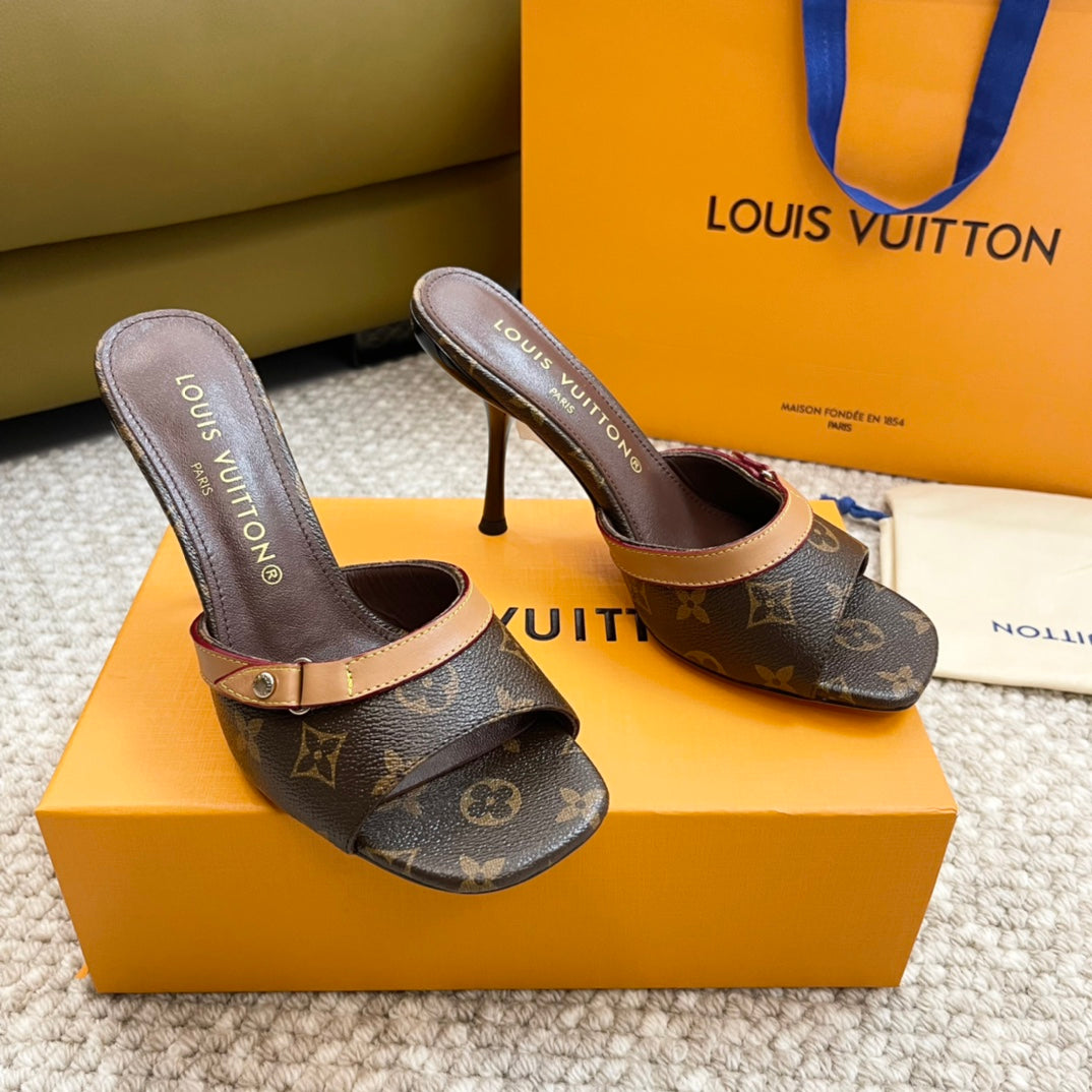 Louis Vuitton neo revival 90 brown beige monogram calfskin