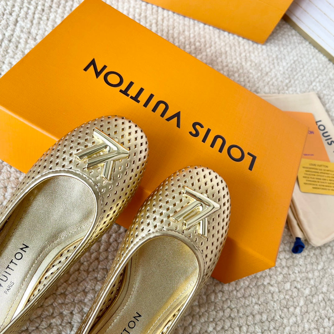 Louis Vuitton Shake Flat Ballerina Yellow Cowhide