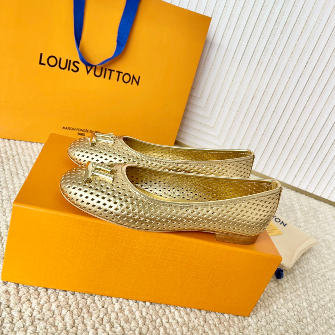 Louis Vuitton Shake Flat Ballerina Yellow Cowhide
