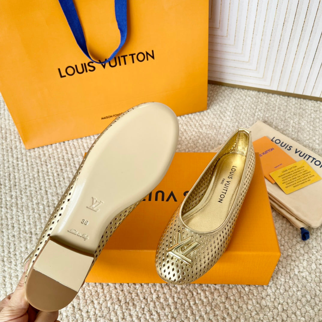 Louis Vuitton Shake Flat Ballerina Yellow Cowhide