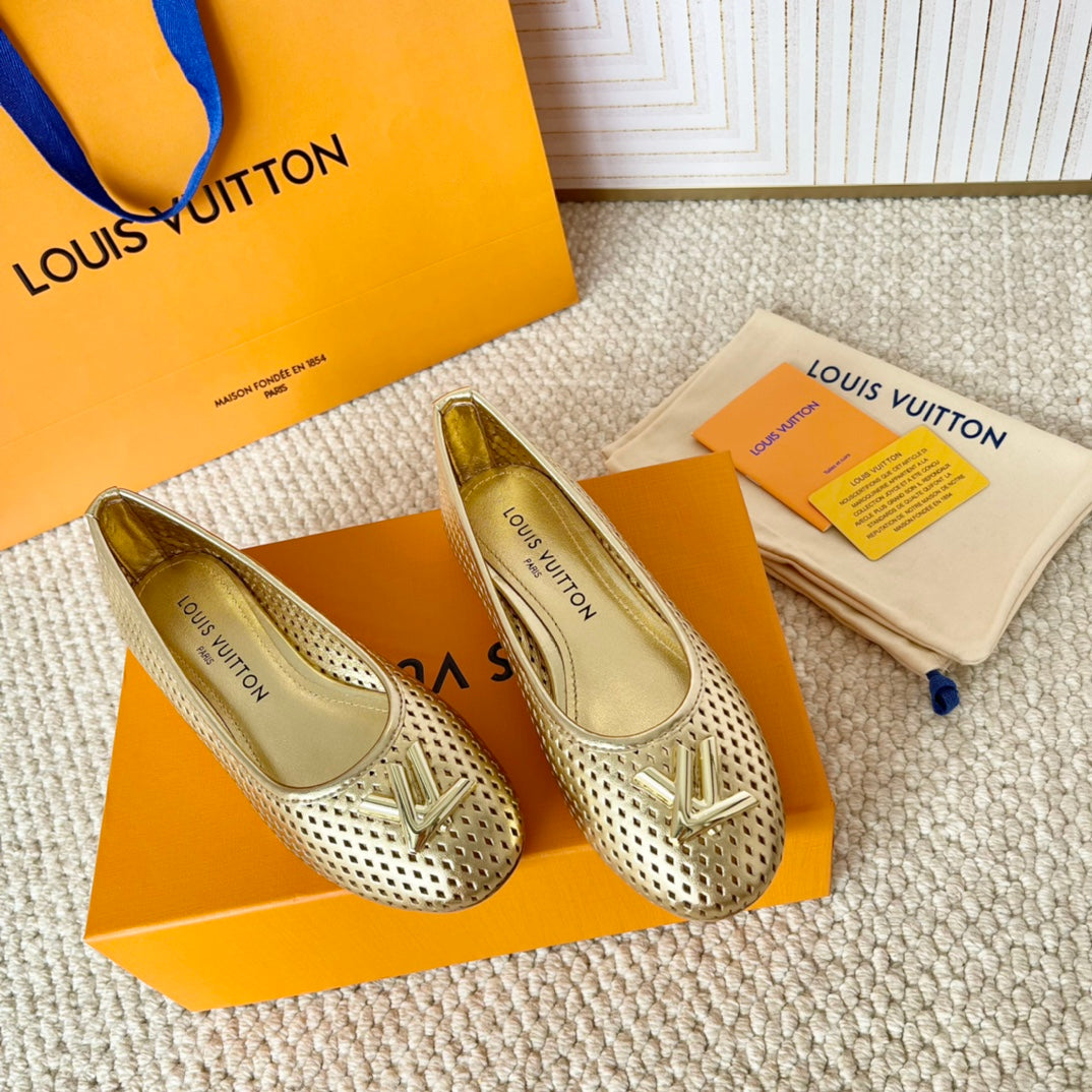 Louis Vuitton Shake Flat Ballerina Yellow Cowhide