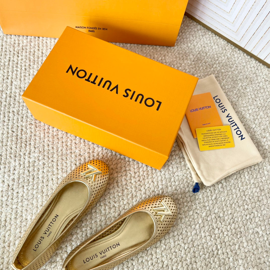 Louis Vuitton Shake Flat Ballerina Yellow Cowhide