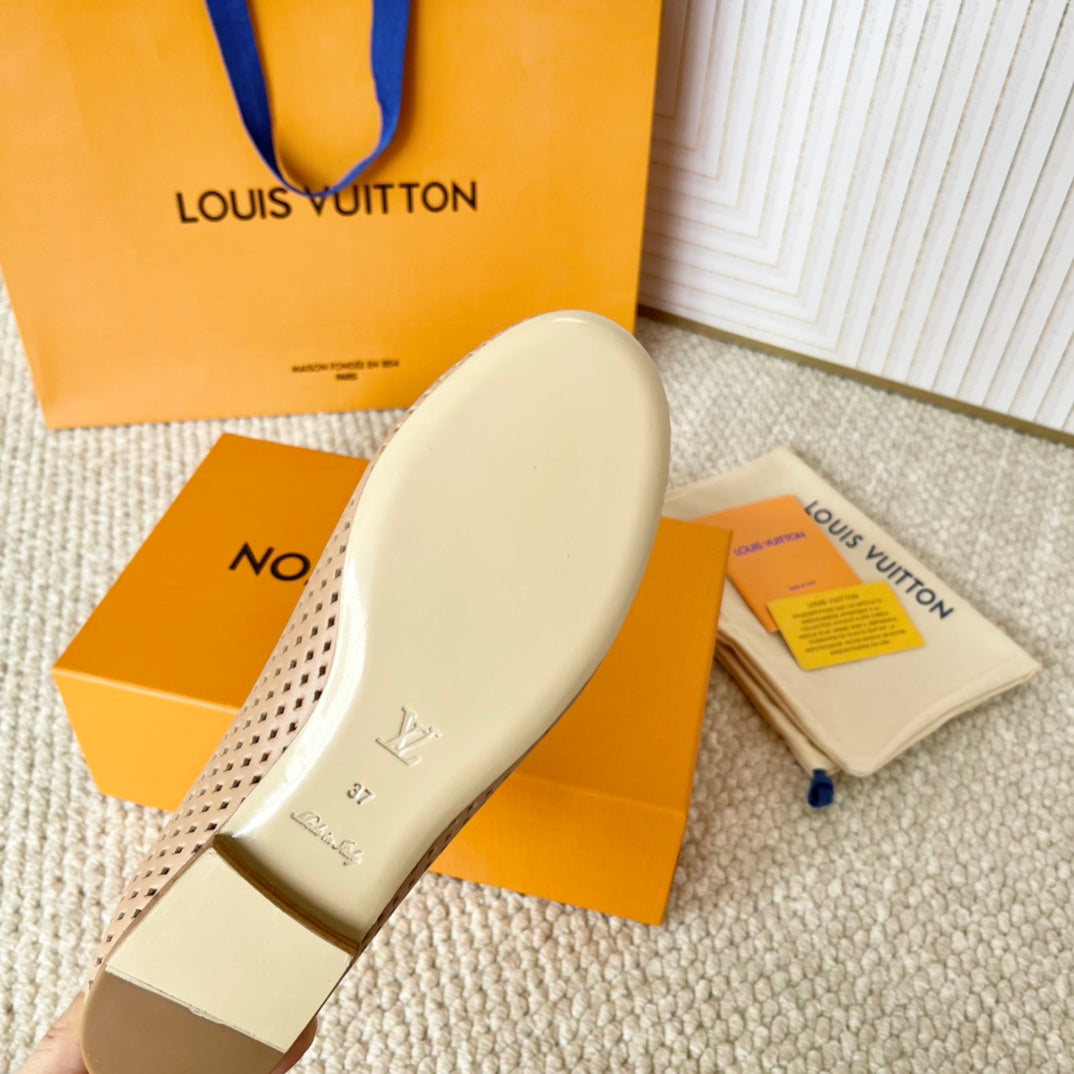 Louis Vuitton Shake Flat Ballerina Beige Cowhide