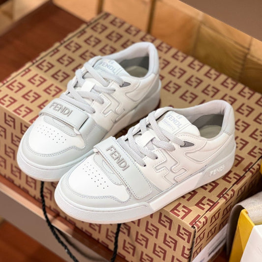 FENDI FENDI MATCH IN WHITE MIX LIGHT GREY CALFSKIN