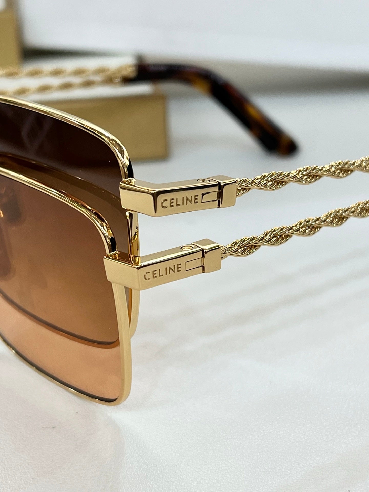 Celine TRIOMPHE SUNGLASSES CL40522 IN METAL CHAIN LINK