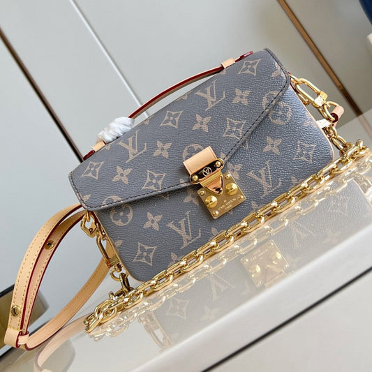 Louis Vuitton Pochette Metis East West 21.5 Gray Monogram Canvas