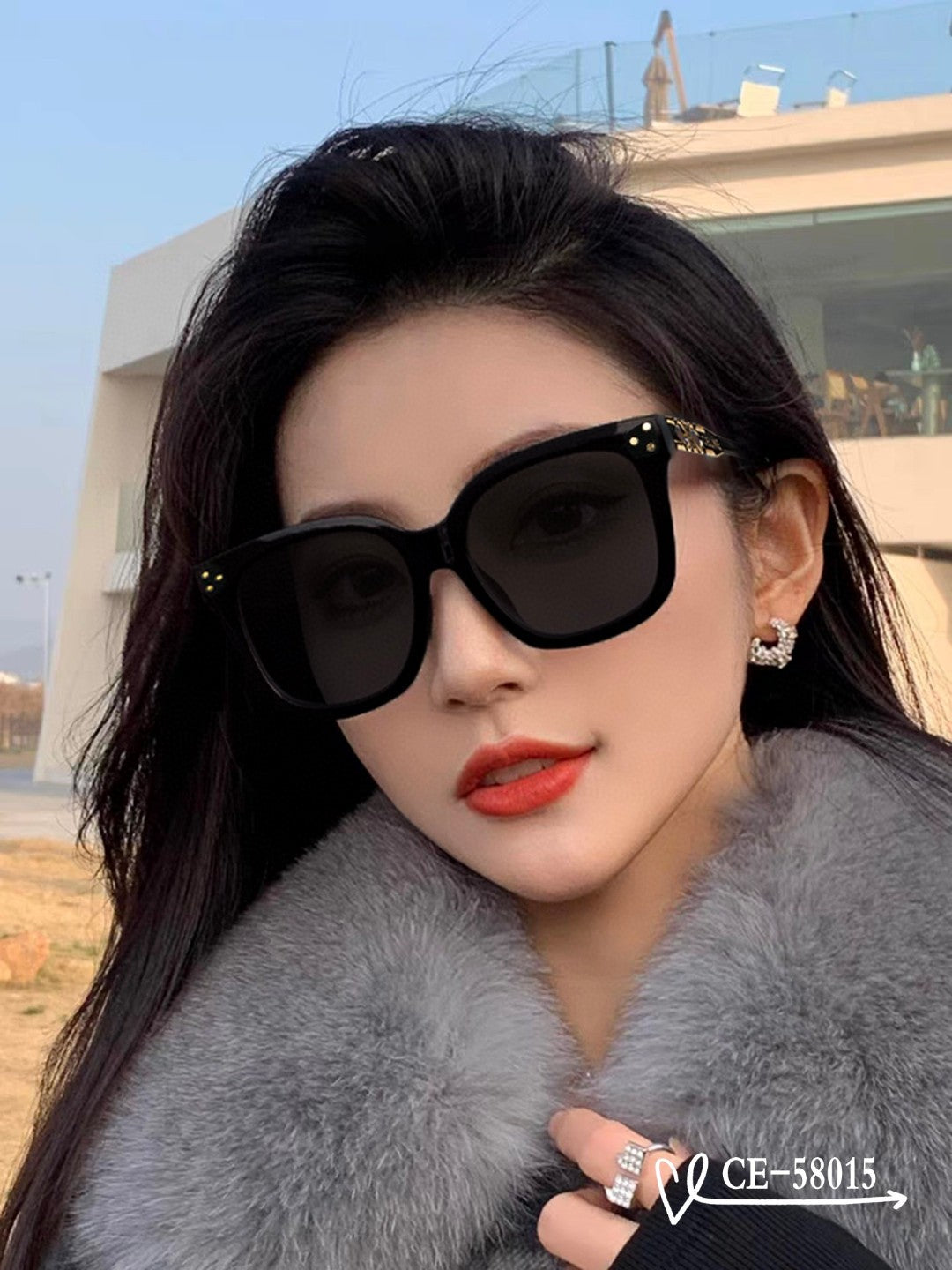 Celine TRIOMPHE SQUARE SUNGLASS 58015 IN ACETATE