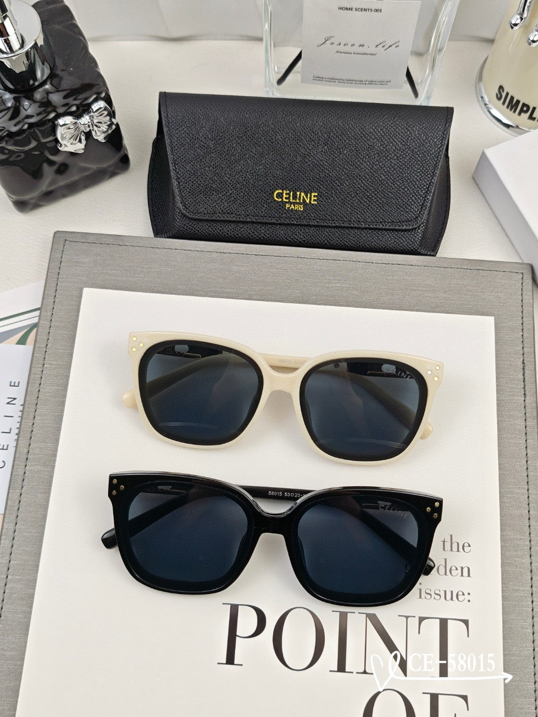 Celine TRIOMPHE SQUARE SUNGLASS 58015 IN ACETATE