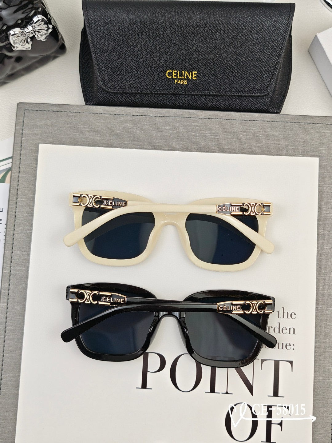 Celine TRIOMPHE SQUARE SUNGLASS 58015 IN ACETATE