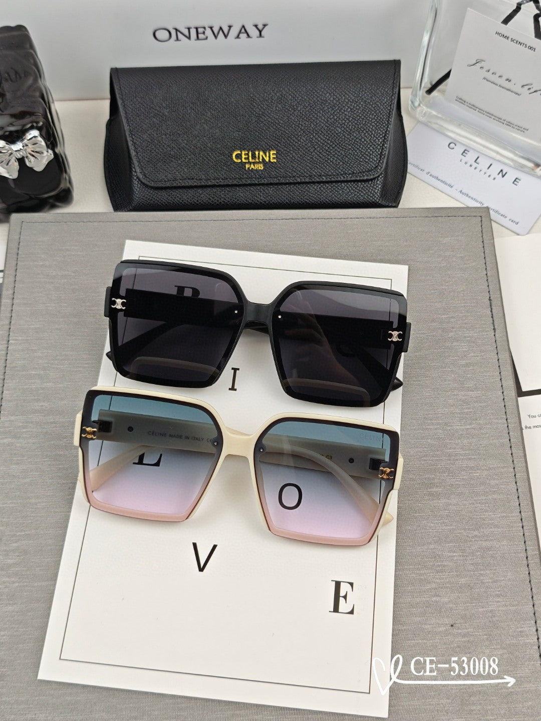 Celine TRIOMPHE SQUARE SUNGLASSES 53008 IN ACETATE