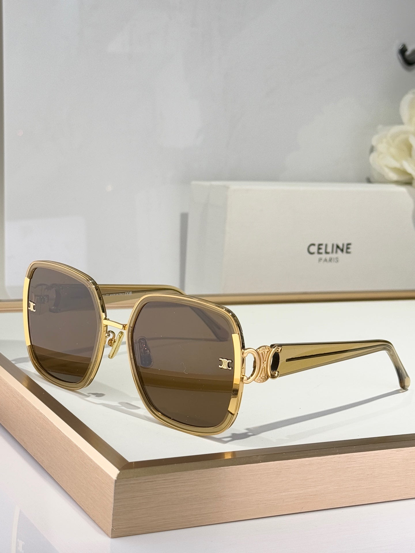 Celine TRIOMPHE SUNGLASSES CL40250 IN METAL