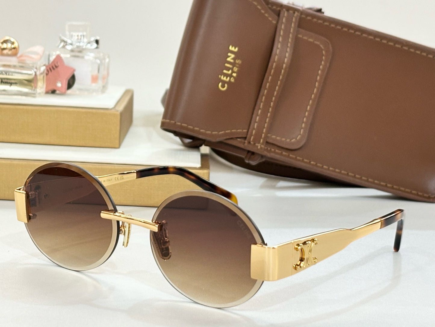 Celine TRIOMPHE SUNGLASS CL42121U IN METAL