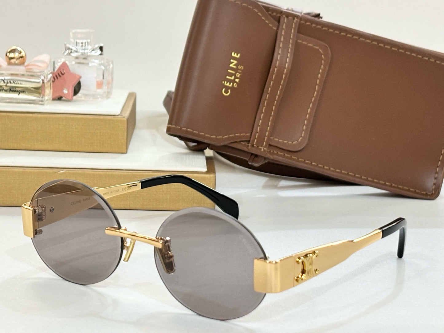 Celine TRIOMPHE SUNGLASS CL42121U IN METAL
